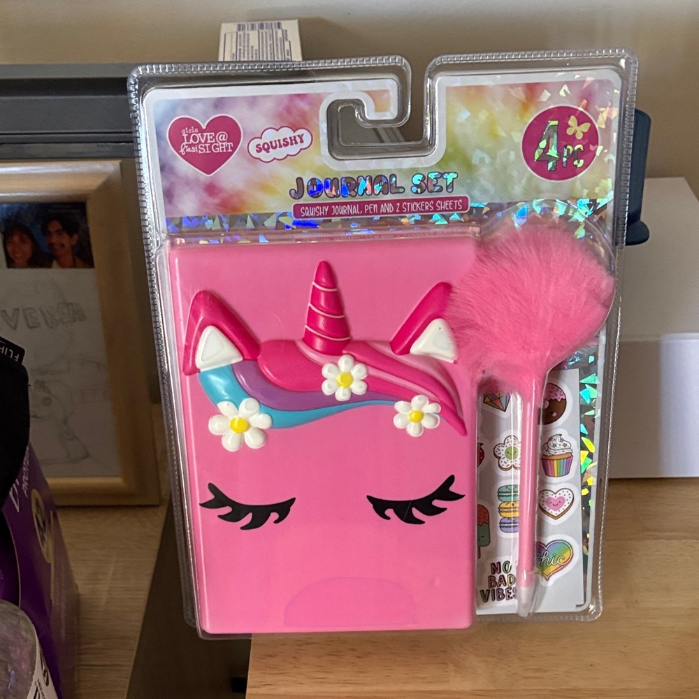 Unicorn Squishy Journal Set - Pink